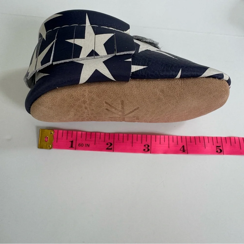 Freshly Picked Star Spangled Baby Moccasin Size 2 (6-12 Months)